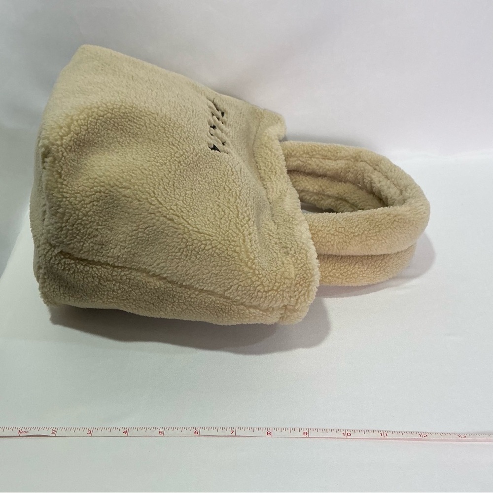 Prada Tan Teddy Bear Shearling Tote Bag - Picture 7 of 10